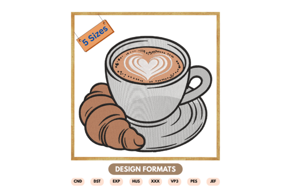 Coffee Croissant Embroidery Design Review