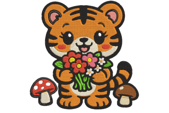 Cute Tiger Floral Embroidery Design Review