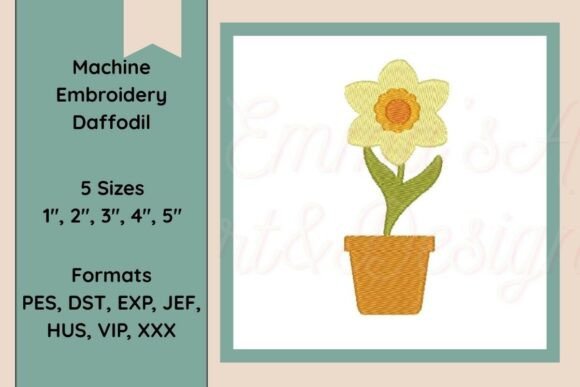 Daffodil Flower Machine Embroidery Review