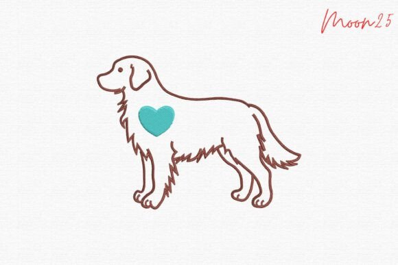 Dog Outline Heart Love Embroidery Review