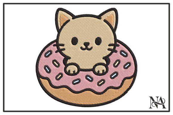 Kawaii Cat Donut Embroidery Design Review