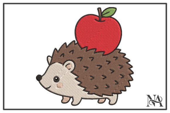 Kawaii Hedgehog Apple Embroidery Design Review