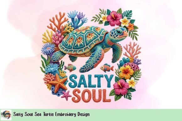 Salty Soul Sea Turtle Embroidery Design Review