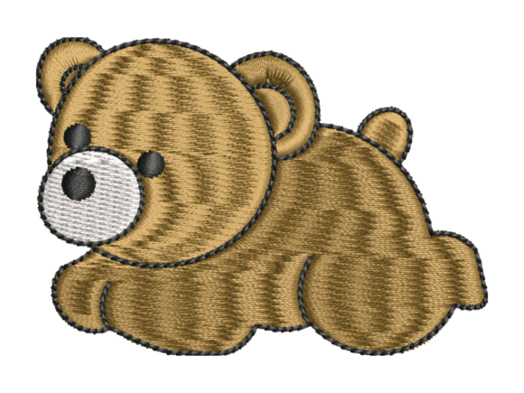 Sleeping Teddy Bear Embroidery
