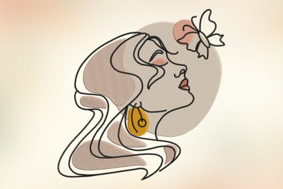 Woman Butterly Embroidery Design Review